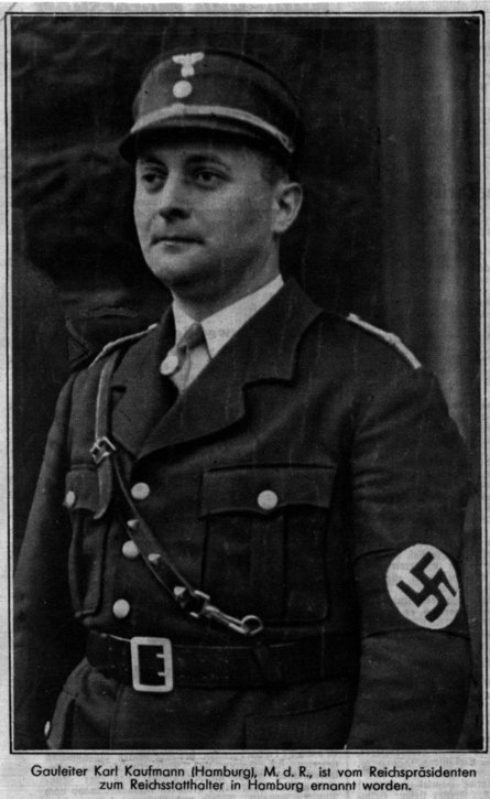 black and white photo of a man in Nazi uniform
