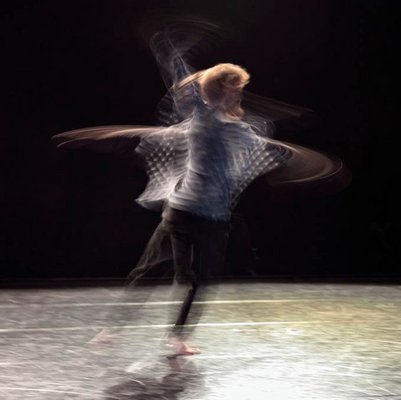 dancing man, blurred