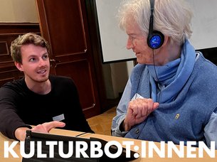 A senior citizen and a student have a conversation