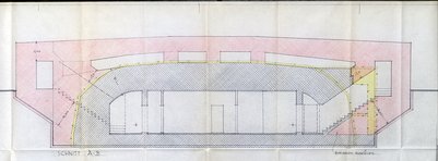 Side view of the bunker in cross-section